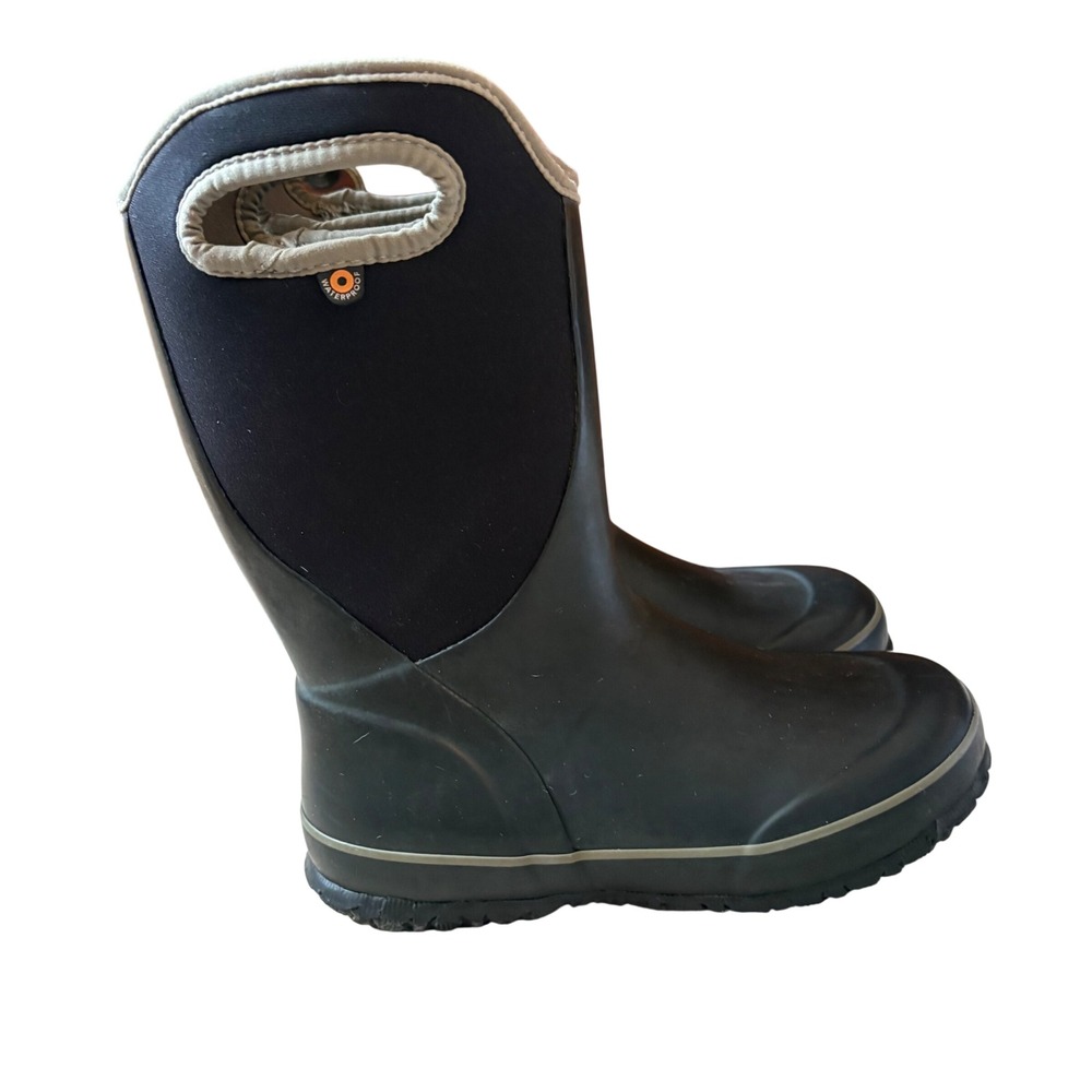 Bogs Kids Slushie Waterproof Winter Snow Boots Black Gray 72292-009 Size 3